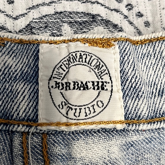 Vintage Jordache Distressed Acid Wash Denim Women Shorts sz 12 - Picture 8 of 10